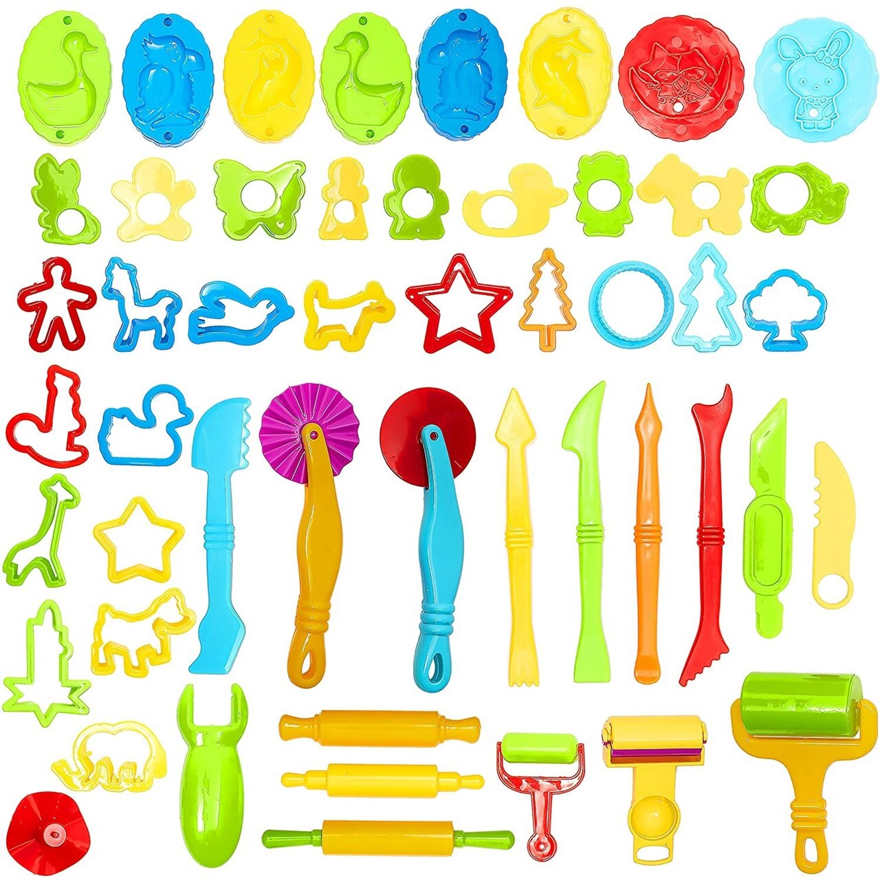 Air Dry Modeling Clay Tools and Accessory Kit for Kids (50 Pieces)